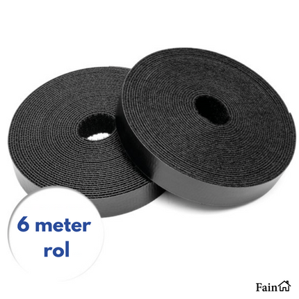 Klittenband zelfklevend zwart 2 x 6 Meter Extra sterk – Klittenband tape