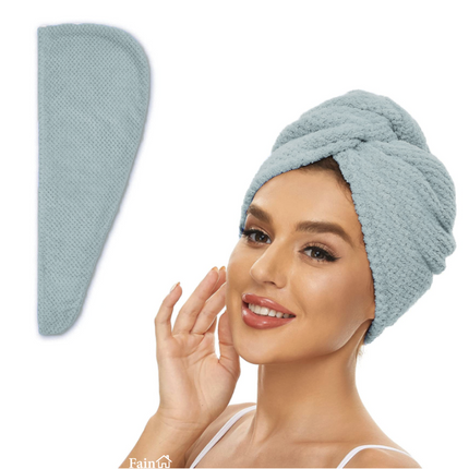 Premium haarhanddoek licht blauw microvezel – Voor alle haartypes