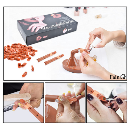 Oefenvinger voor nagels all-in-1 set incl. 80 kunstnagels – Nail art